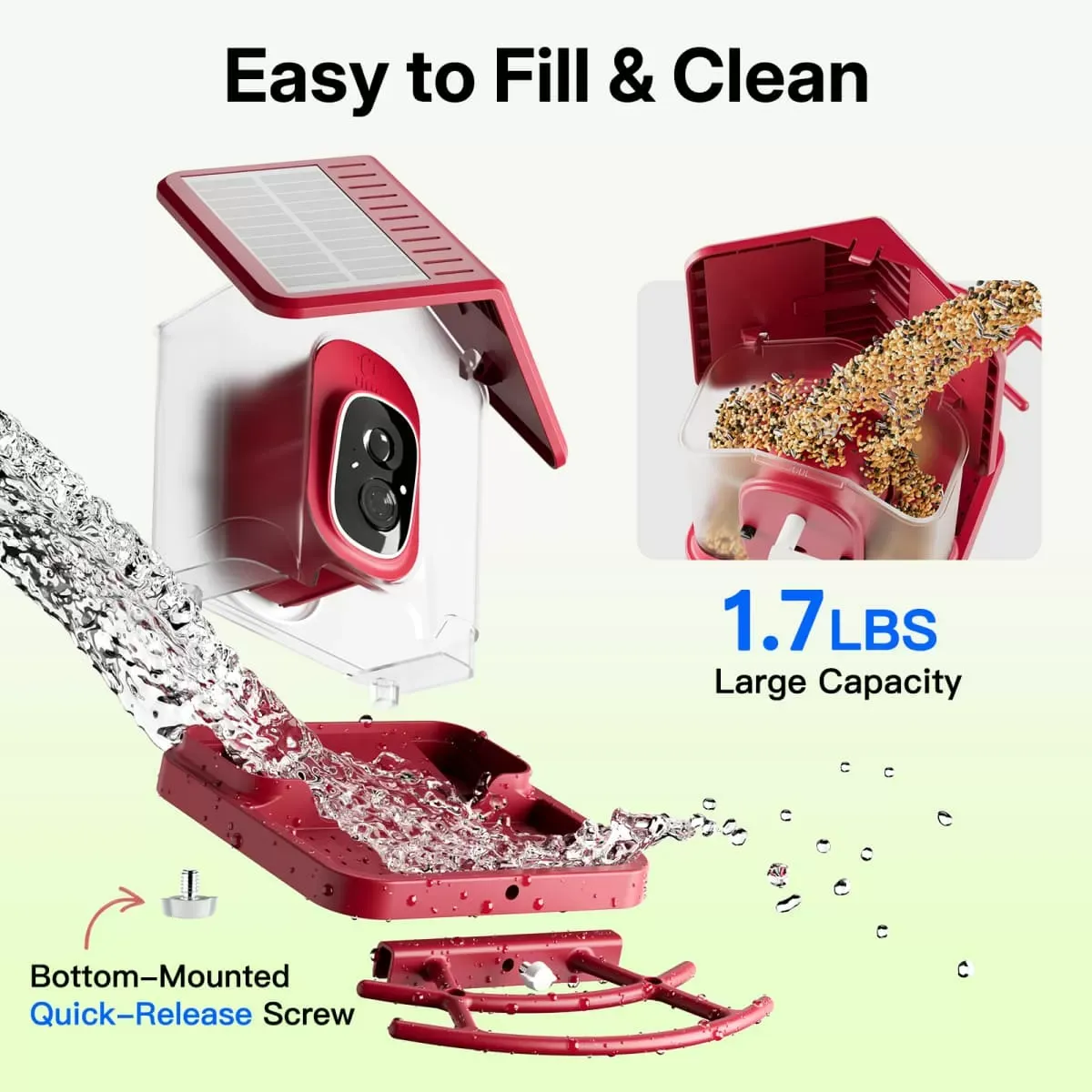 Red Titto Smart Bird Feeder Pro 5 Red Titto Smart Bird Feeder Pro 5