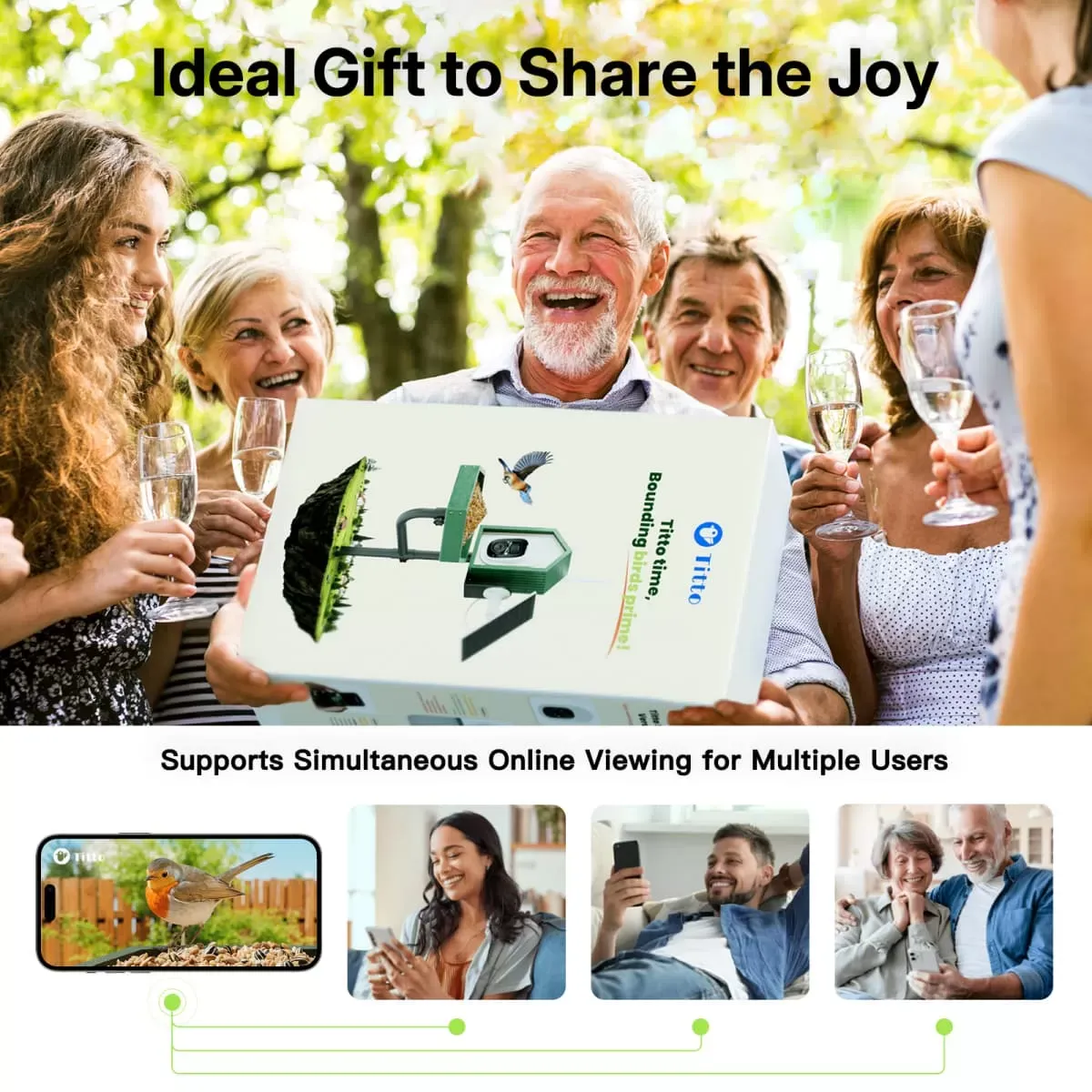 Green Titto 2 in 1 Smart Bird Feeder with Camera 7