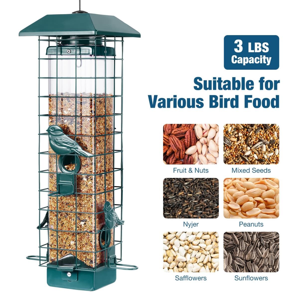 Kingsyard Squirrel-Proof Wild Bird Feeder 5