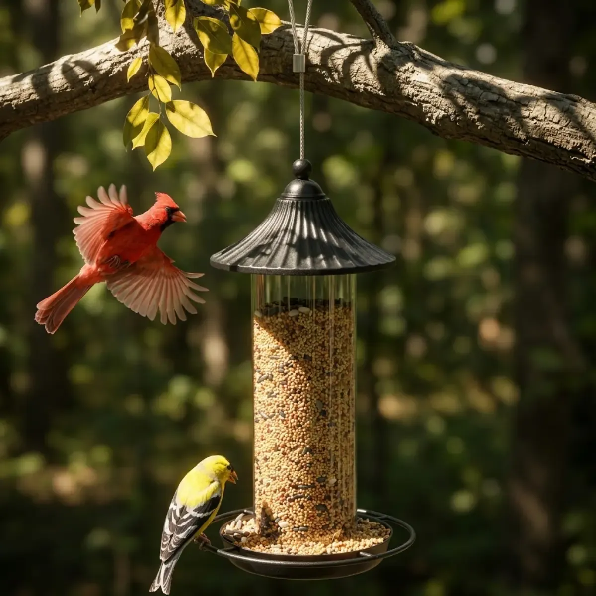 Kingsyard Chew-Proof Outdoor Metal Wild Bird Feeder