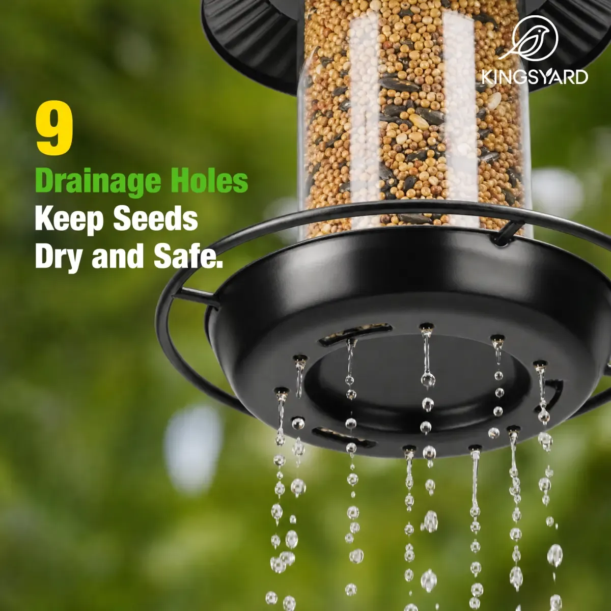 Kingsyard Chew-Proof Outdoor Metal Wild Bird Feeder 5