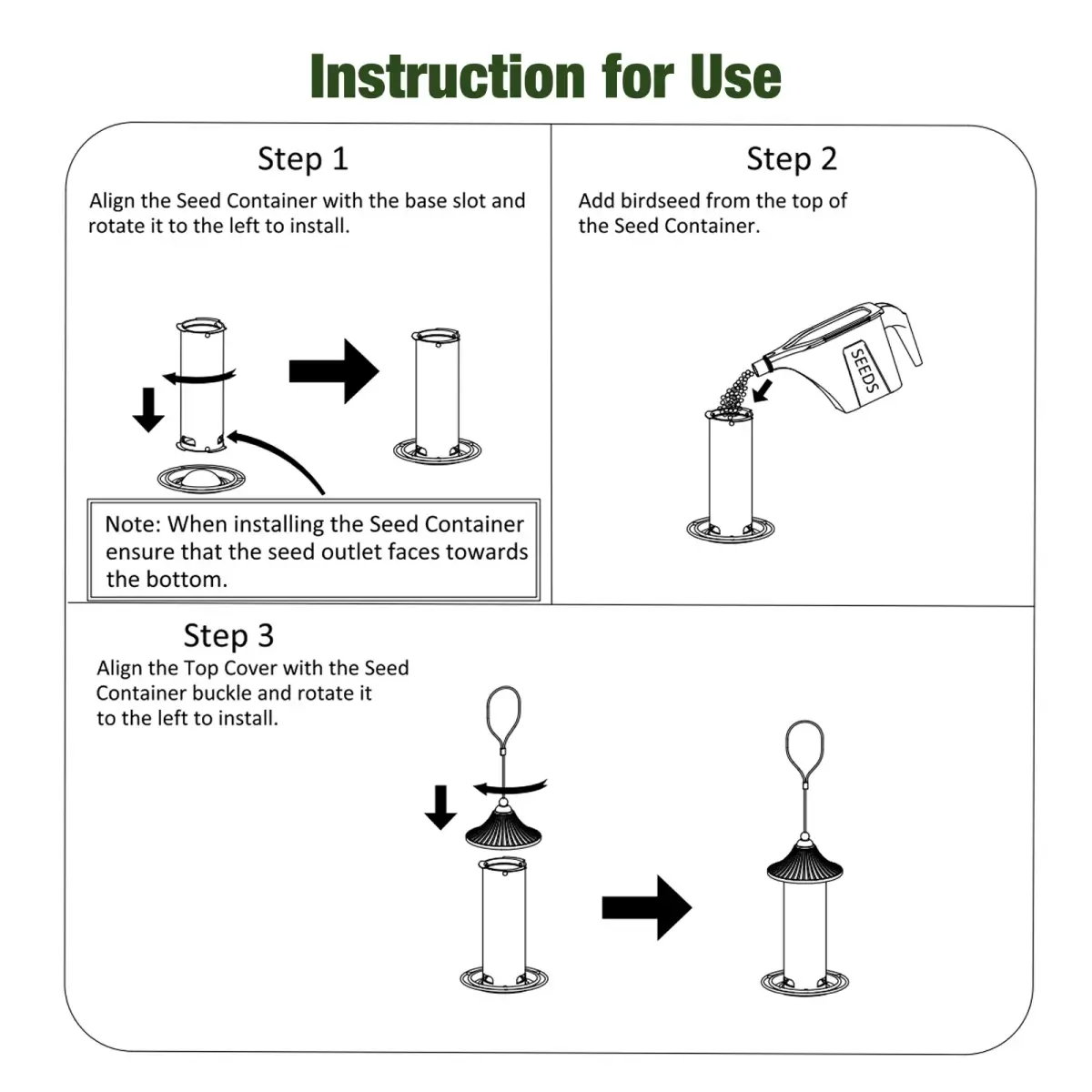 Kingsyard Chew-Proof Outdoor Metal Wild Bird Feeder 7